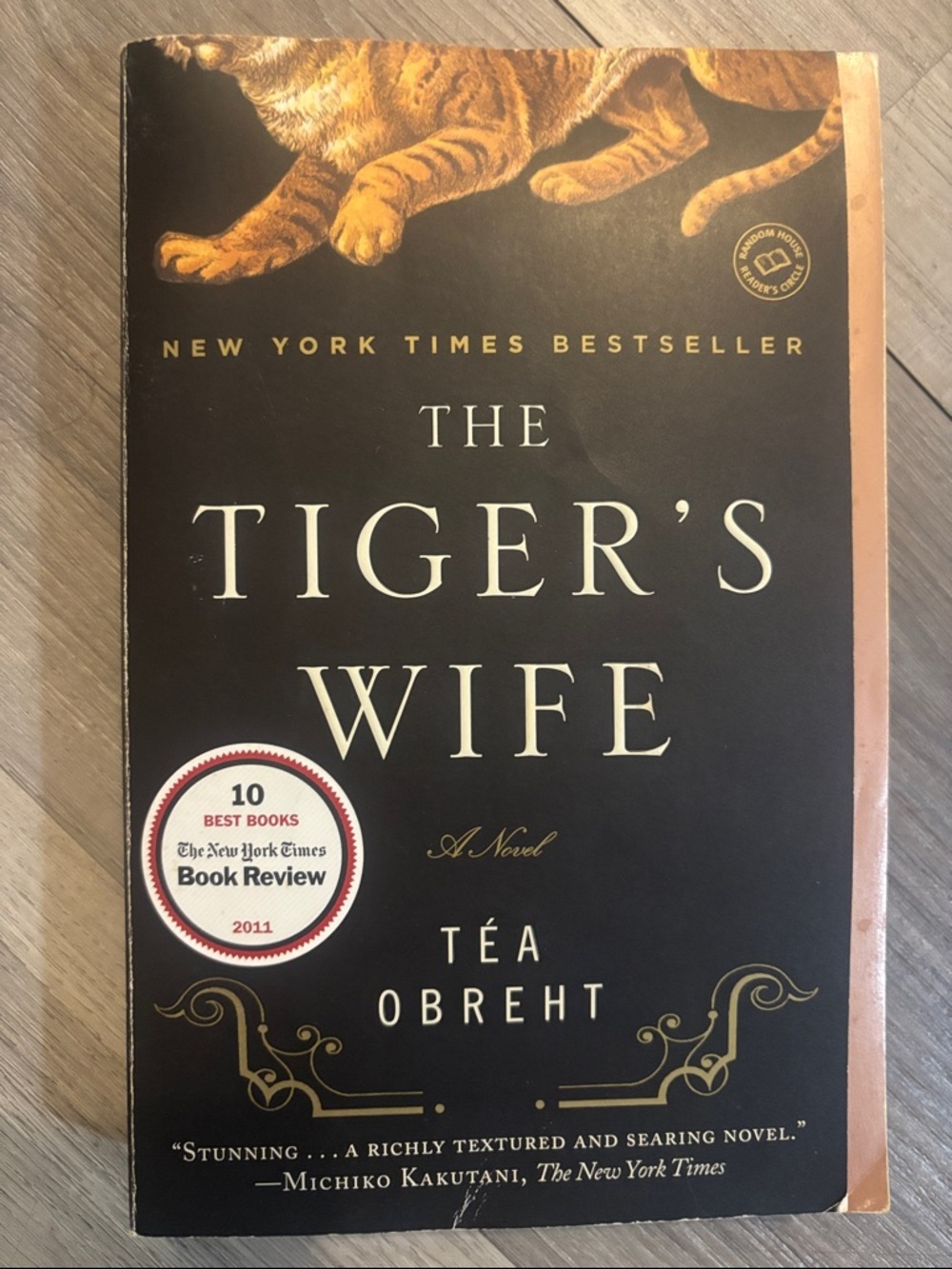 The Tiger's Wife by Téa Obreht - Black & Gold Paperback